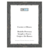 Cornice Moderna su Misura - Modello Provenza Grigio e filo Bianco